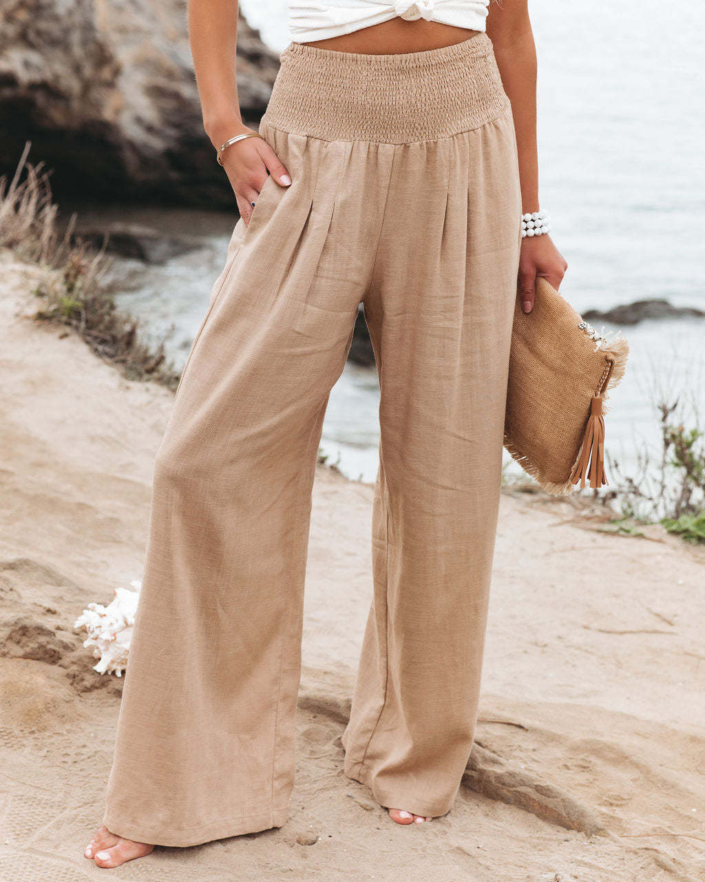 Women's Loose Linen Trousers Lune London