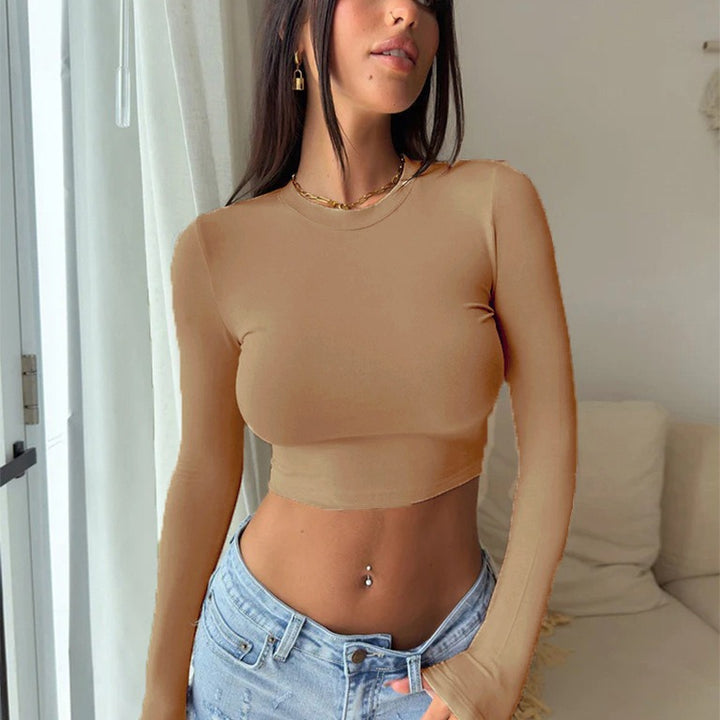 Women's elegant long-sleeved crop top made of skin-friendly material Lune London