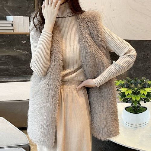 Ladies Faux Fur Gilet Amarae