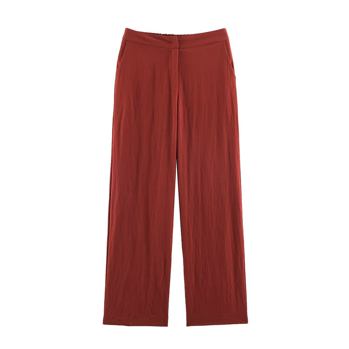 Women's lightweight flowing trousers with wide leg, elastic back waistband and side pockets Amarae