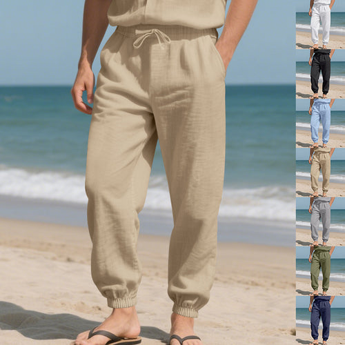 Women’s airy leisure pants with elastic waistband and practical side pockets Chic and style