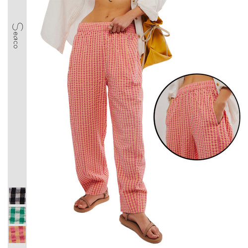 Amarae | Karo Cotton Woven Casual College-Style Bubble Pants
