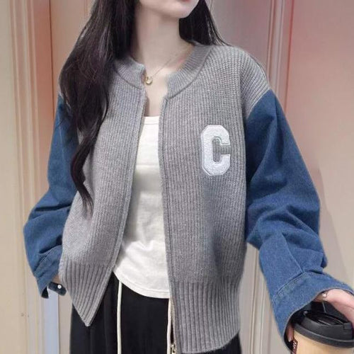 Cardigan Tendance pour Femmes avec Manches en Jean Chic & Stil