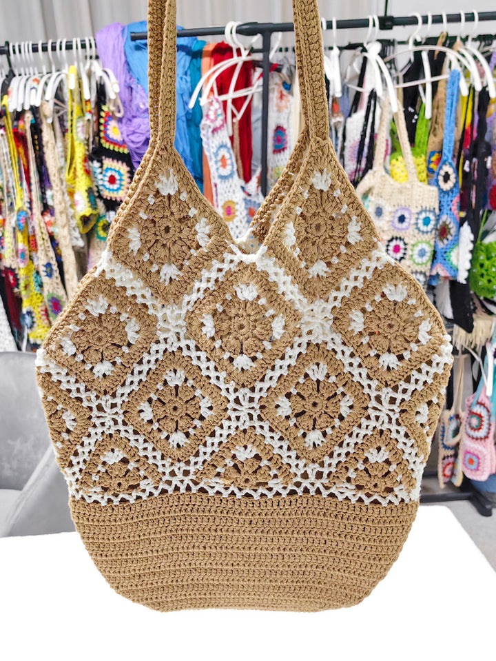 Amarae crochet tote bag for women