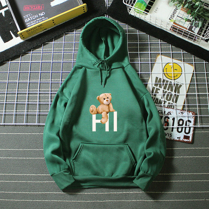 Women's hoodie with cute bear design Chic & Stil