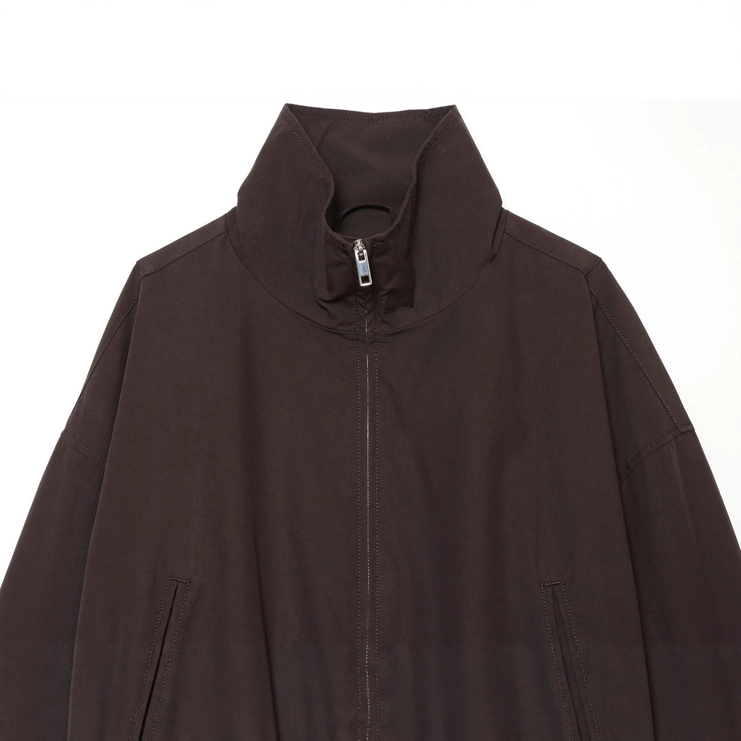 Women's short cut oversized bomber jacket made of cotton mix with zipper Amarae
