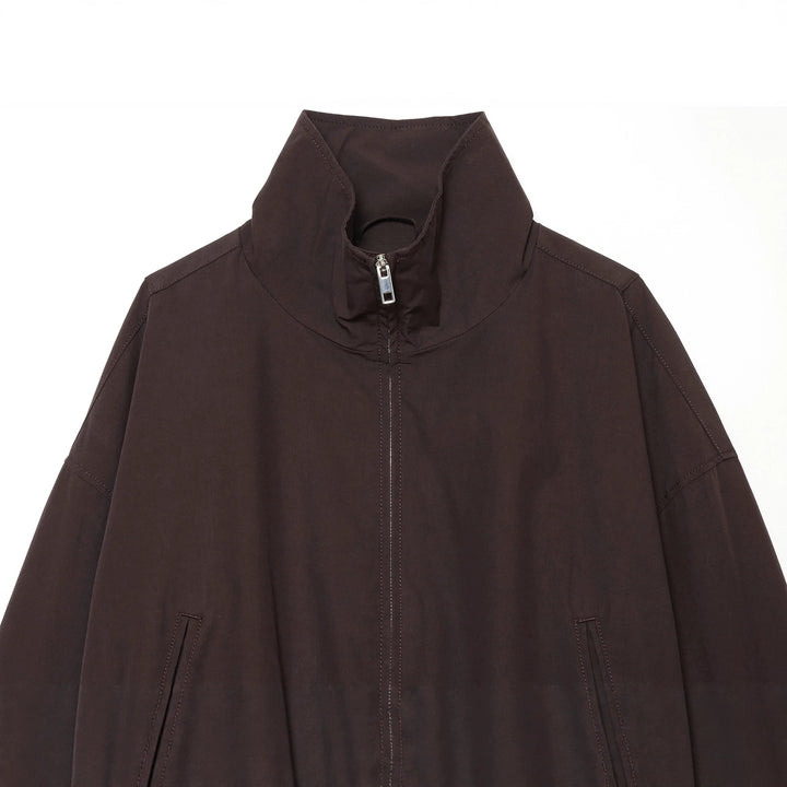 Women's short cut oversized bomber jacket made of cotton mix with zipper Amarae