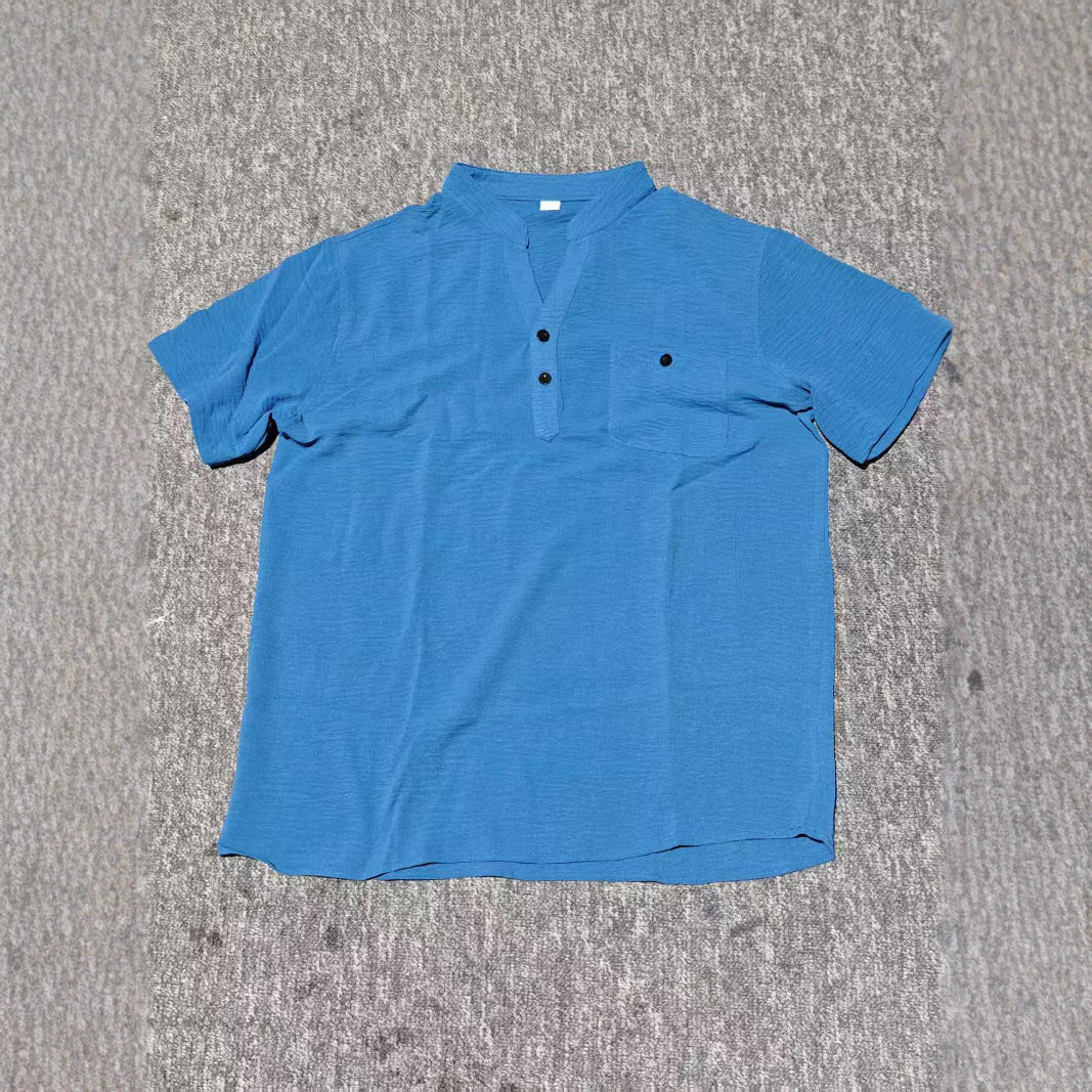 Casual short-sleeve shirt for men with button closure Amarae