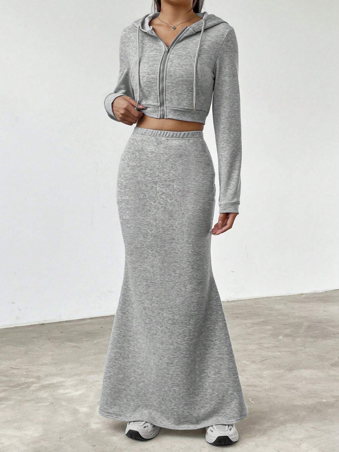 Amarae women's hoodie set and maxi skirt