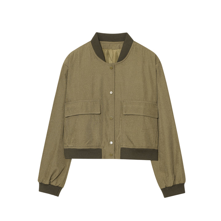Women's bomber jacket with large practical pockets and elastic cuffs Lune London