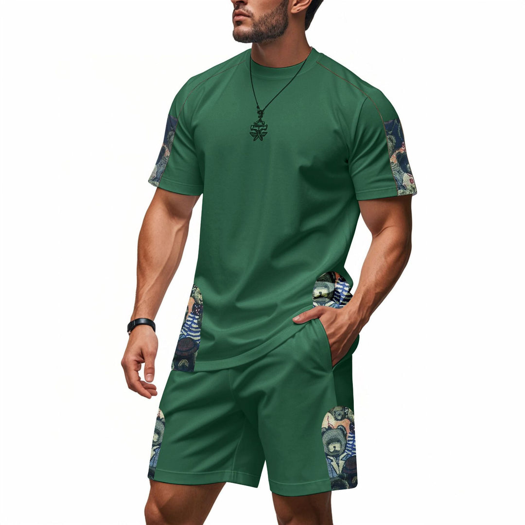 Casual training suit for men with graphic design and comfortable pocket combinations Amarae