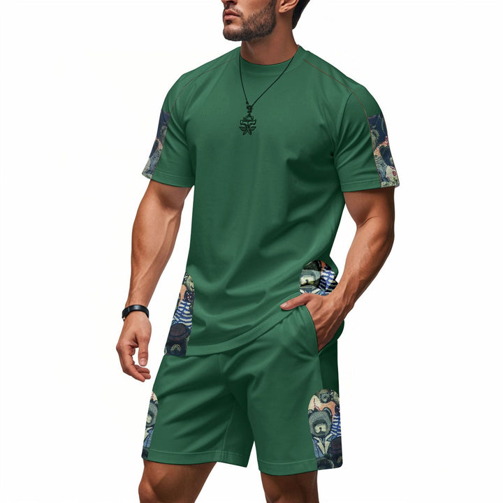 Casual training suit for men with graphic design and comfortable pocket combinations Amarae