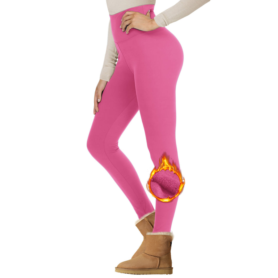 Women's Fleece-lined Thermal Leggings with High Waist and Figure-shaping Stretch Amarae