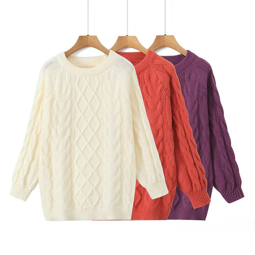 Pull en tricot luxueux pour femmes avec motif en cable Chic & Stil
