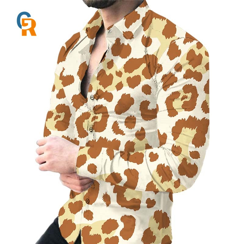 Shirt for men with a striking animal pattern Amarae
