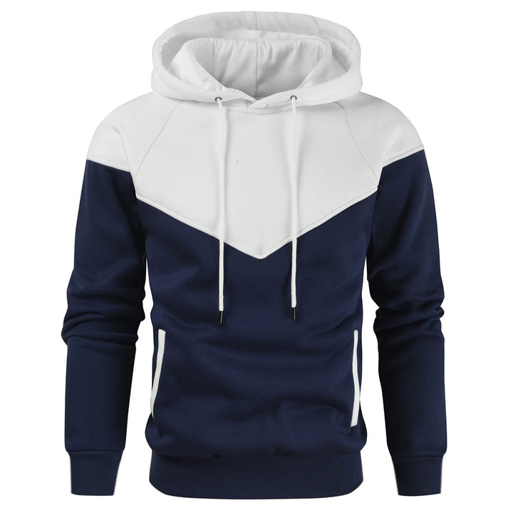 Men's trendy hoodie with geometric color play Lune London