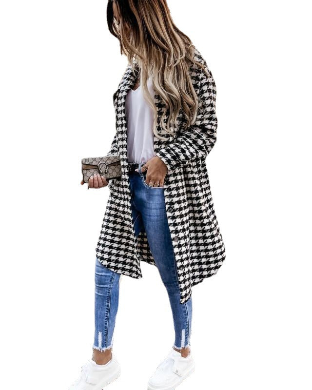 Manteau à carreaux amical pour femmes avec poches pratiques Chic & Stil
