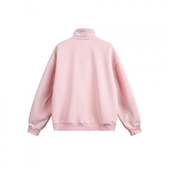 Unisex Lockeres Sweatshirt with short zipper, stand-up collar, and cotton fleece inside Amarae