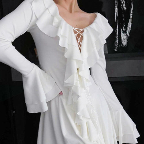 Women Playful dress with ruffled details and sliding top Amarae