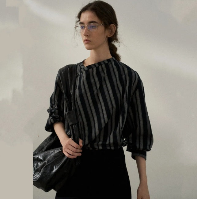 Striped cotton blouse for ladies Amarae