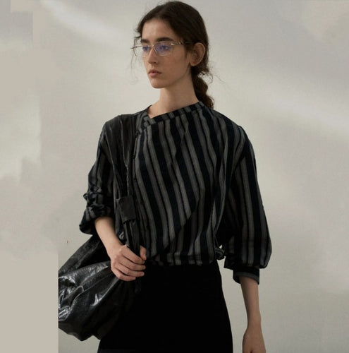 Striped cotton blouse for ladies Amarae