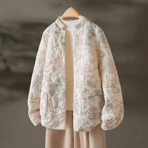 Veste matelassée légère pour femmes avec broderies élégantes Chic & Stil