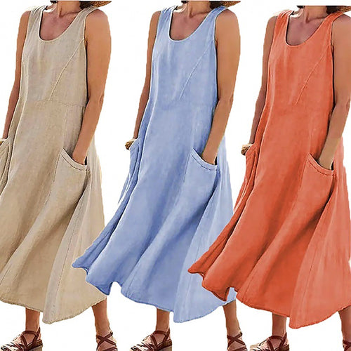 Casual A-line summer dress for women with pockets Amarae