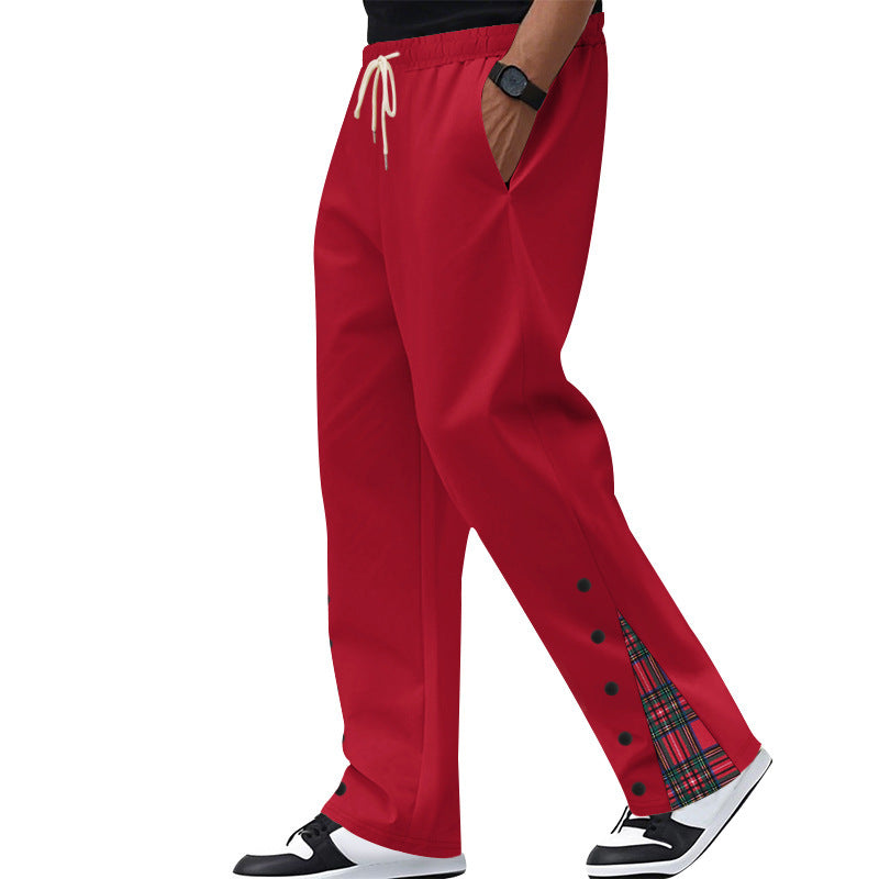 Comfortable leisure pants for men with checkered details on the sides Lune London
