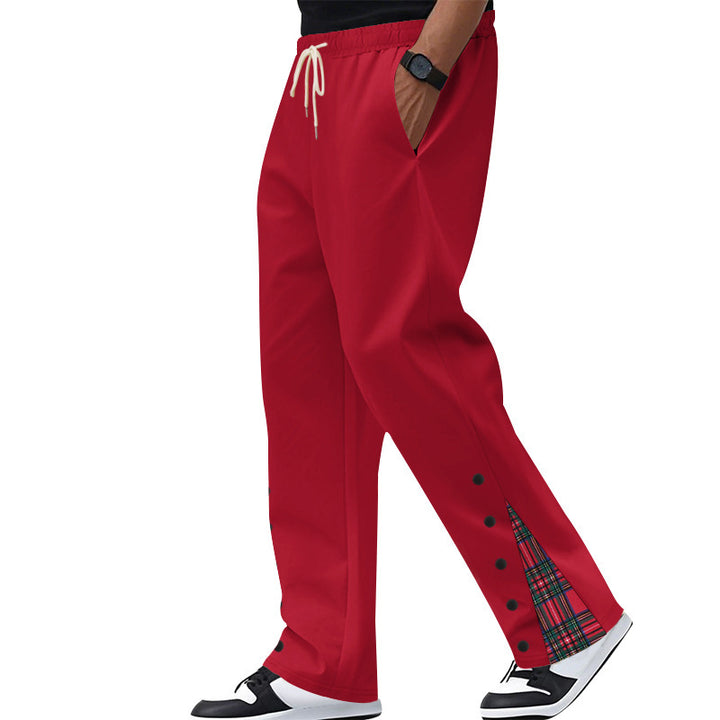 Comfortable leisure pants for men with checkered details on the sides Lune London