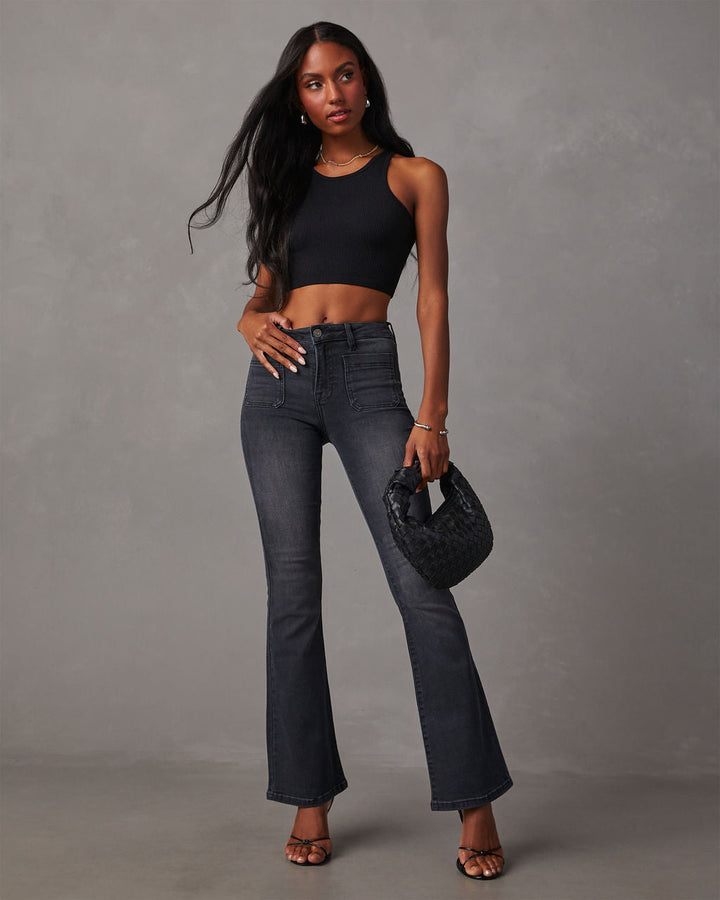 High-waisted flared jeans for women with a perfect cut and stretchy fit Chic & Stil