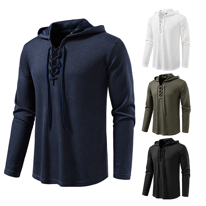 Men's hoodie with innovative lacing and structured design Lune London