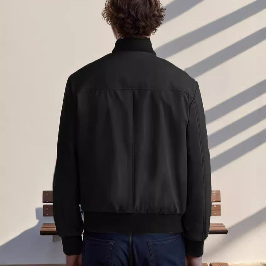 Casual bomber jacket for men with high collar and practical pockets Lune London