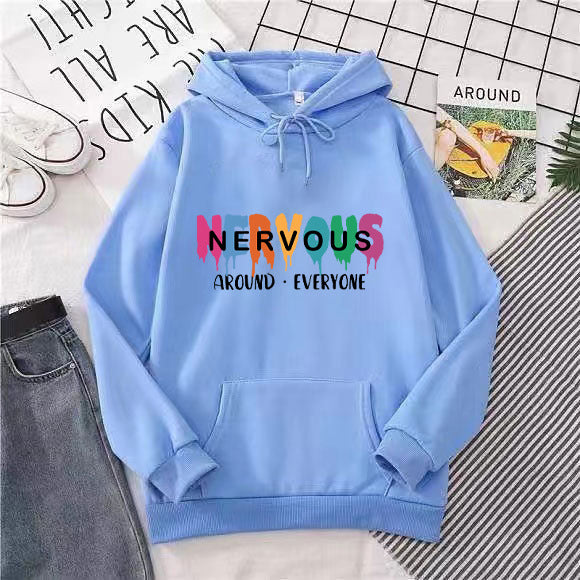 Women's hoodie with creative lettering Chic & Style