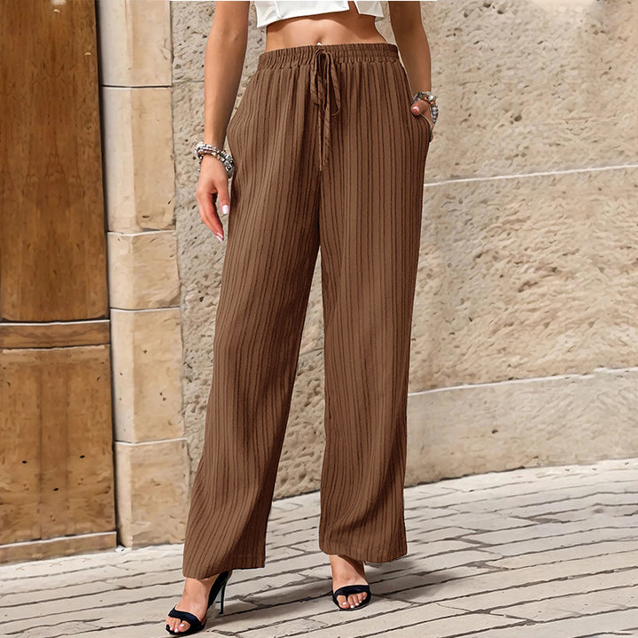 Relaxed Palazzo Pants for Women with Elastic Waist and Side Pockets Lune London