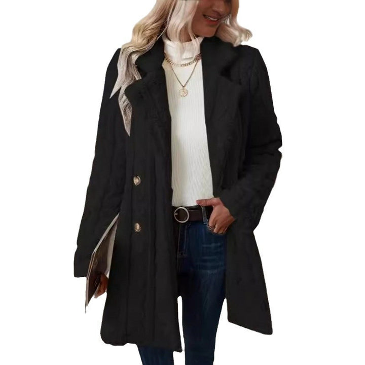 Ladies Cozy Knit Coat with Double Integrated Pockets Lune London