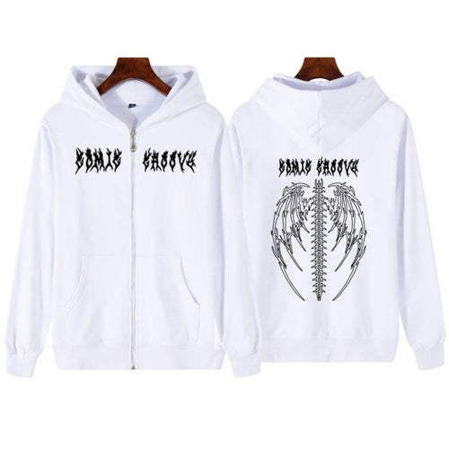 Women's hoodie jacket with striking Gothic design and comfortable fit Amarae