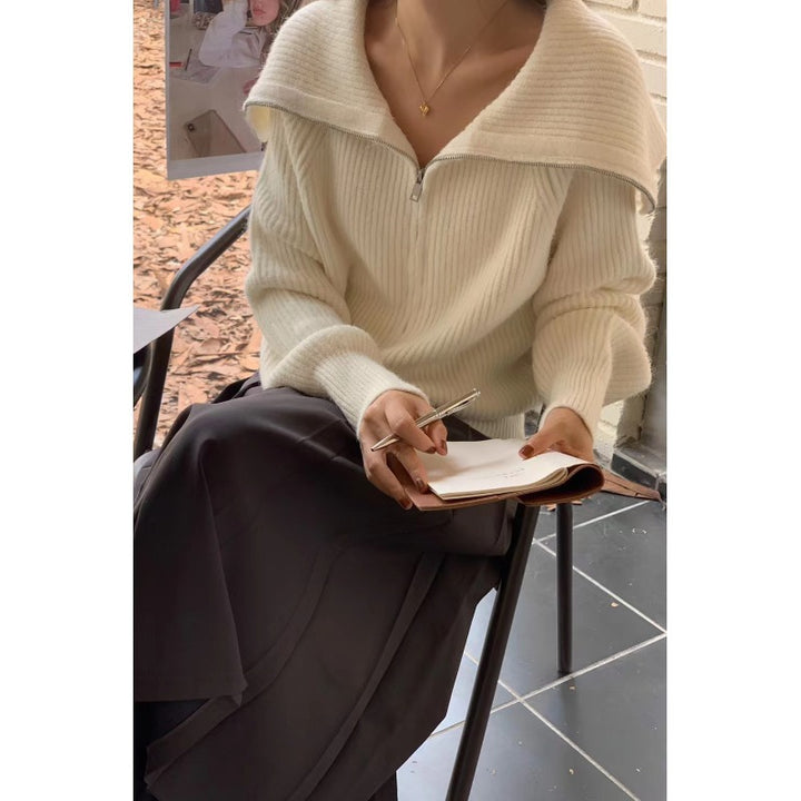 Cardigan femme avec col large et design texturé Chic & Stil