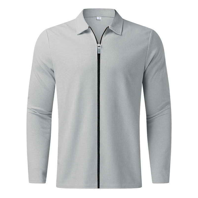Men's long sleeve sporty t-shirt with zip and breathable structure Lune London