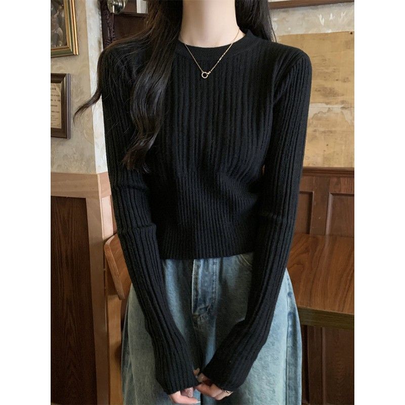 Pull à côtes fines pour femmes avec manches allongées Chic & Stil