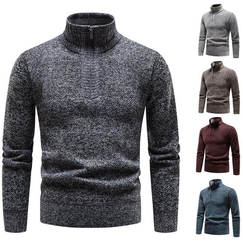 Men's sweater with half-zip and structured design Amarae
