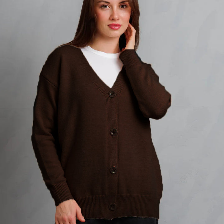 Cardigan femme avec boutons et décolleté en V profond Chic & Stil