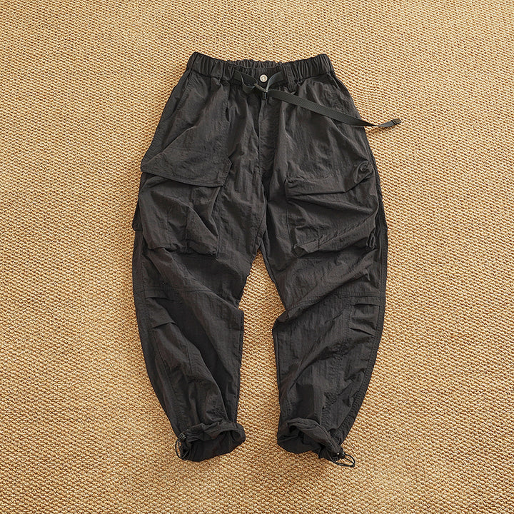 Women’s cargo pants with elastic waist and multifunctional pockets Lune London