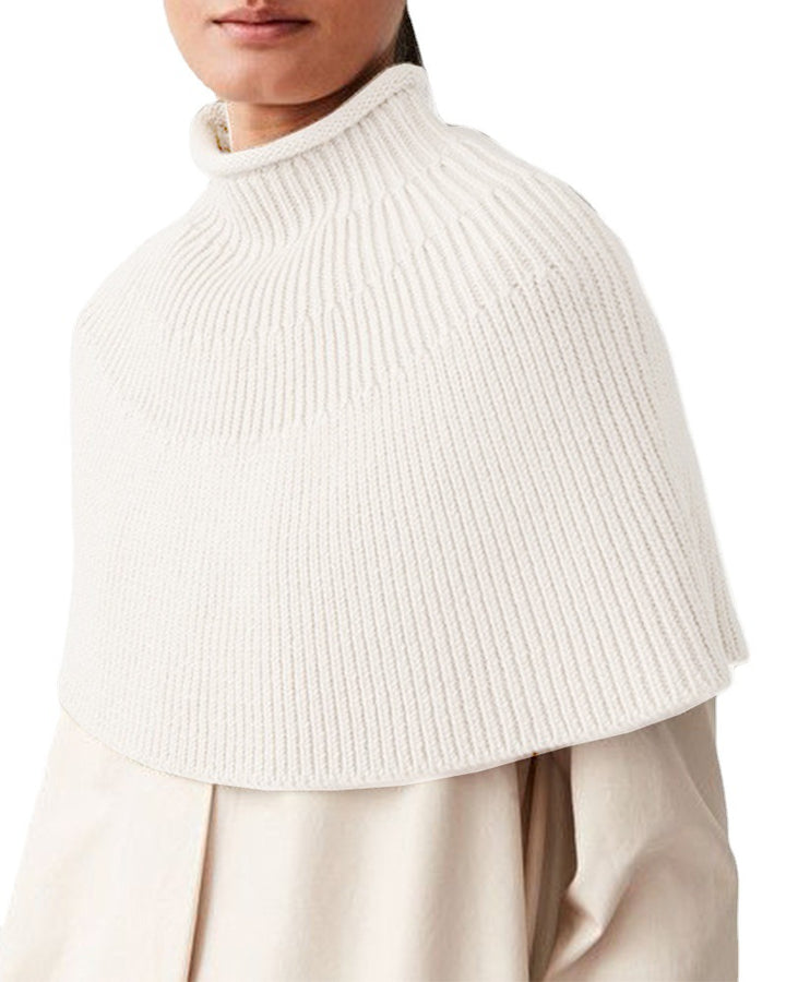 Women knitted cape with high collar Lune London