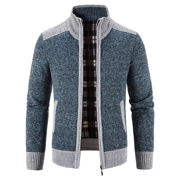 Men's knit jacket with modern zipper Lune London
