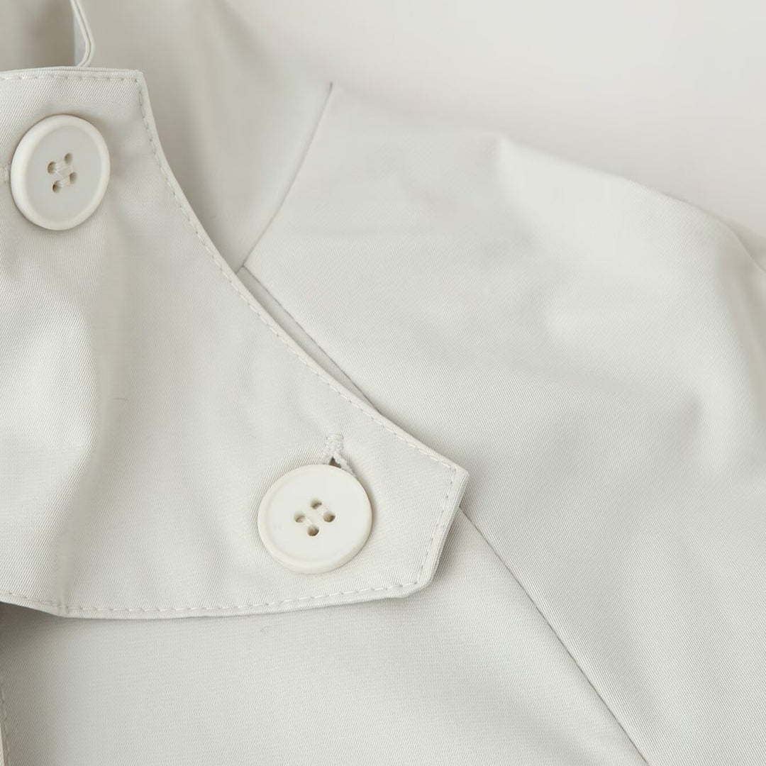 Women's coat with stand collar, balloon sleeves and side slits Amarae