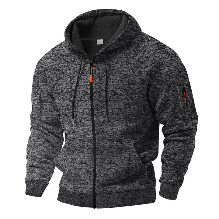 Lune London | Men's sporty hoodie with breathable structure and contrasting zipper details