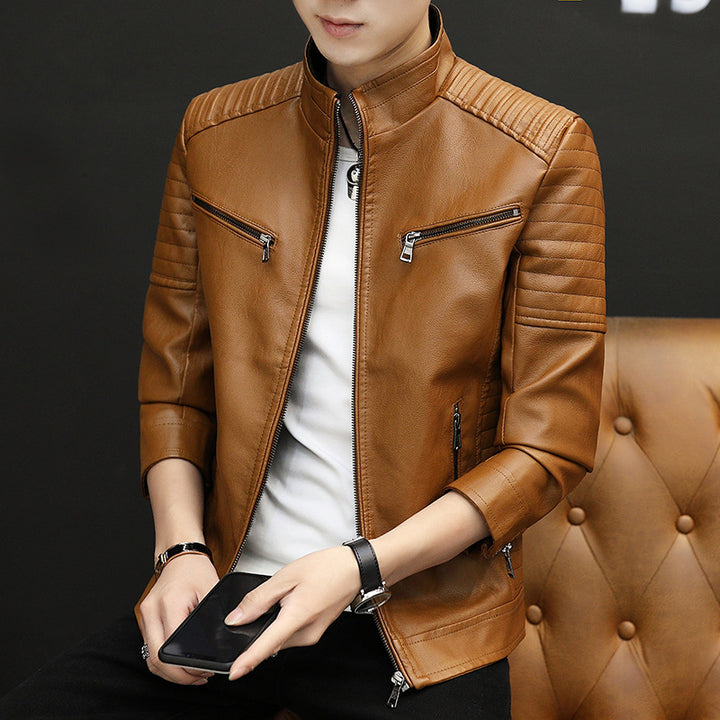 Fashionable biker jacket for men with Amarae linings
