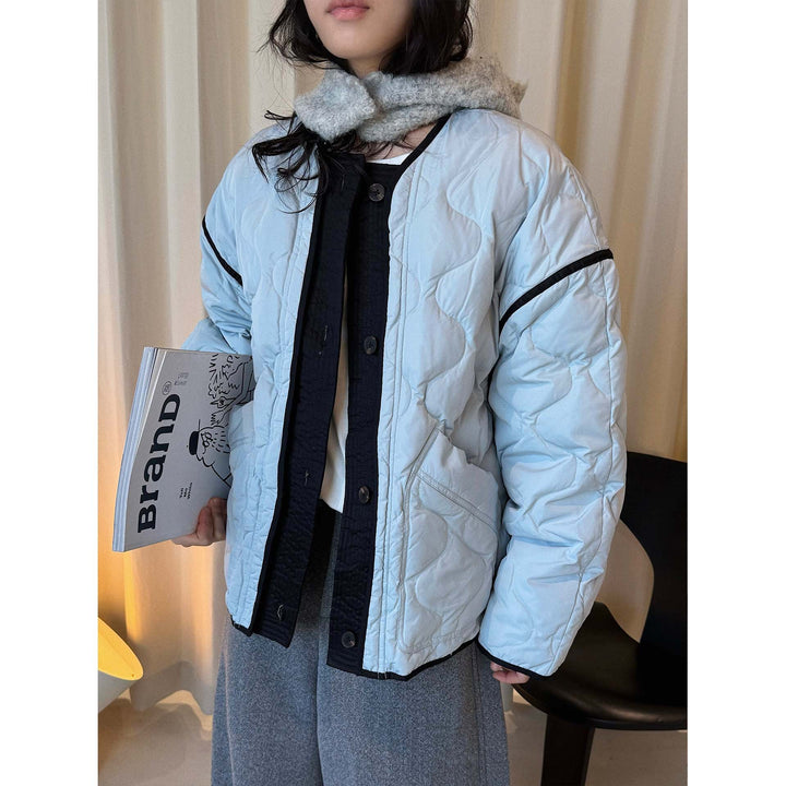 Women's lightly padded bomber jacket with wave quilting Amarae