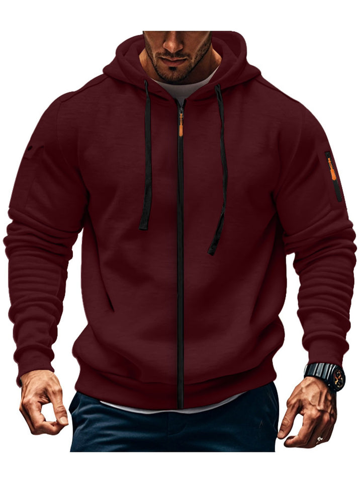 Men's hoodie jacket with functional zip pockets and modern cut Chic & Stil