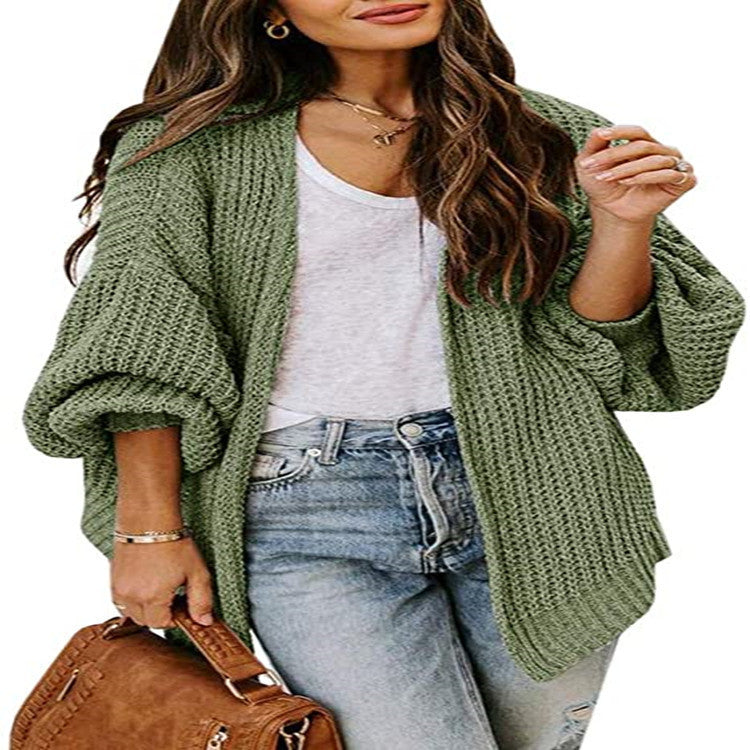 Oversized knitted sweater for women with balloon sleeves and a structured design Lune London